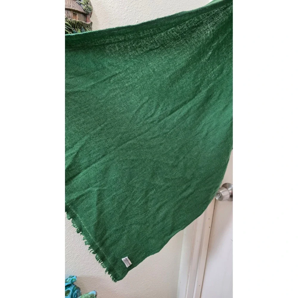 Unbranded 100% Cashmere Shawl Wrap Womens OS Green Nepal Pashmina Scarf 27 x 82